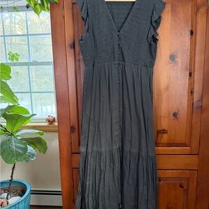 Quince Charcoal Maxi Dress